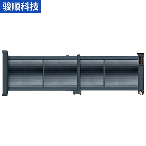 电动摆折门铝合金伸缩门平移分段滑门直线自动推拉学校公司工厂折叠